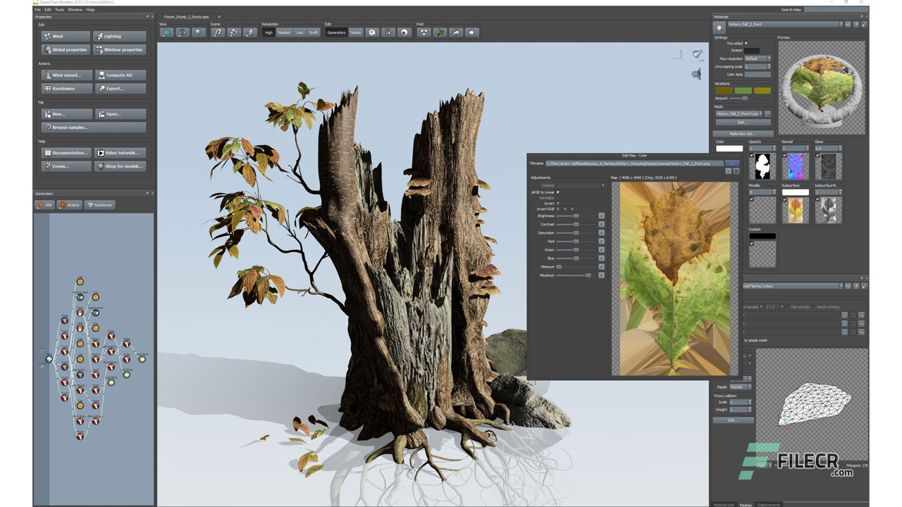 Hướng dẫn tải và cài đặt SpeedTree Modeler Cinema Edition Full – Thiết Kế Cây 3D